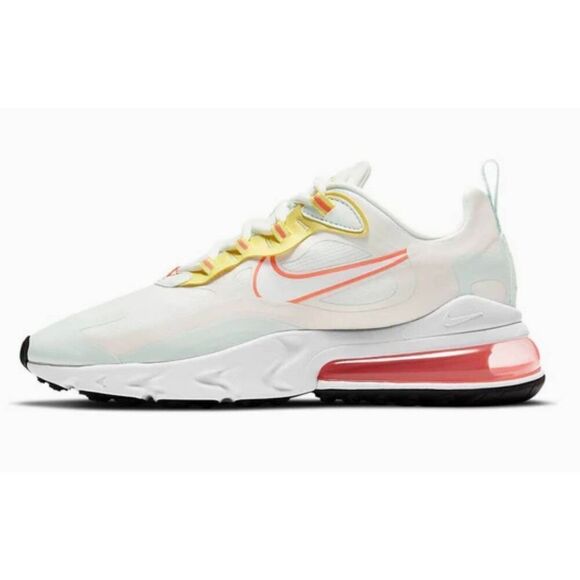 NIKE Air Max 270 React "Pale Ivory Summit White" Running Shoes Size 8.5 - Picture 1 of 11